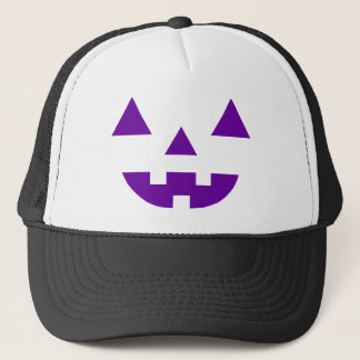 Boné Abóbora de Halloween Jack O Lantern Rosto Roxo