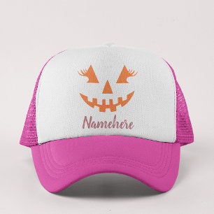 Boné Abóbora de Halloween Personalizada Feminina Jack O