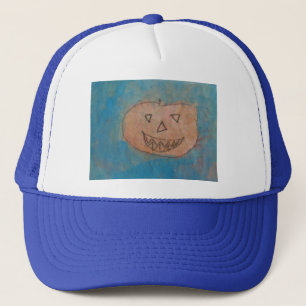 Boné Abóbora Sorridente, Arte Halloween Aquarela