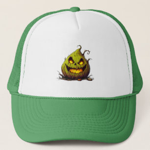 Boné Abóbora Spooky Jack O'Lantern com Olhos Brilhantes