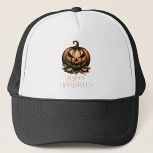 Boné Abóbora vintage feliz Halloween