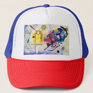 Boné Abstrato de Arte Moderna Kandinsky Amarelo Azul