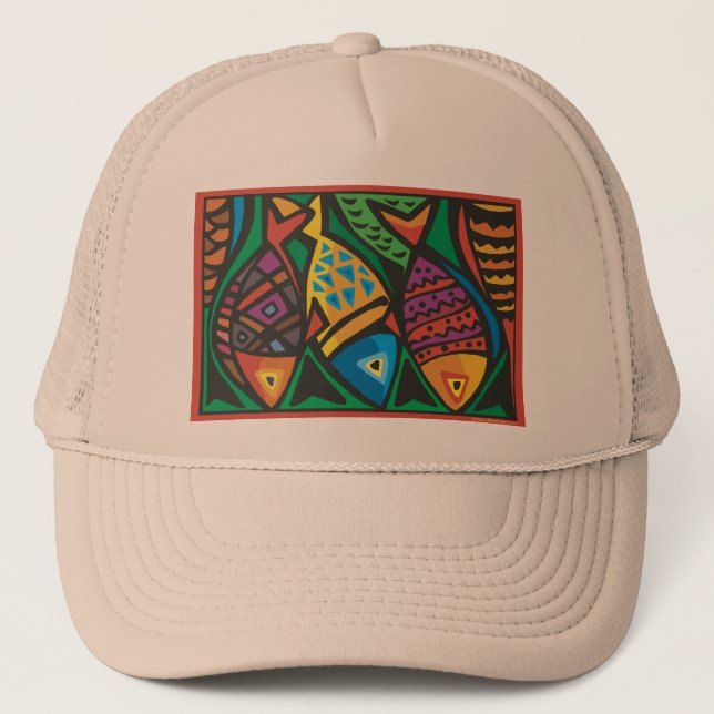 Boné Abstrato Fish Art Design (Frente)