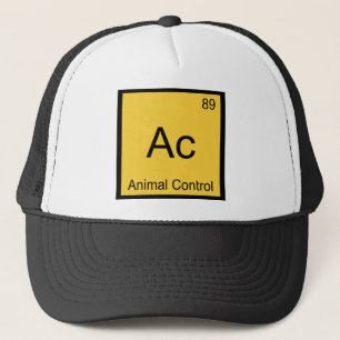 Boné Ac - Controle de Animais Símbolo de Elemento Quími