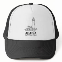 Acadia National Park Lighthouse Line Art