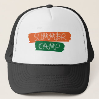 Boné Acampamento de Verão Desenho a Mão de Corda Retro
