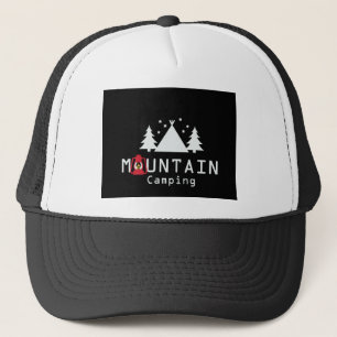 Boné acampamento na montanha