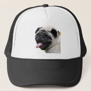Boné Acessórios de fotos de Pug branco e bonito, adicio