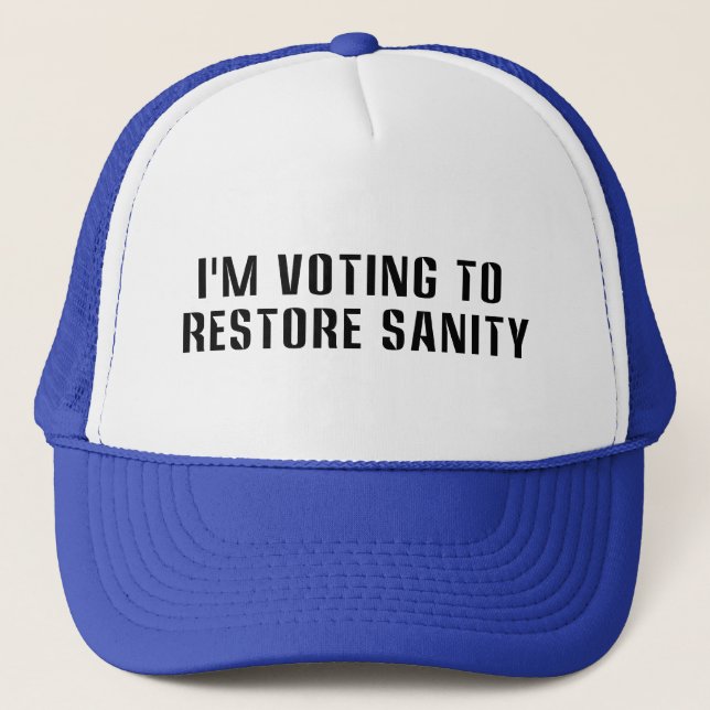 Boné Adesivo de Para-choque Votando Para Restaurar a Sa (Frente)