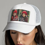 Boné Adicionar 2 Fotos - Colagem Simples<br><div class="desc">Você pode substituir a foto do seu bebê (ou bebês) e criar um presente único! Um design simples e mínimo com apenas 2 fotos.</div>