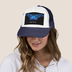Boné Adicionar Texto Borboleta Azul imagem-Cap Amor Bon