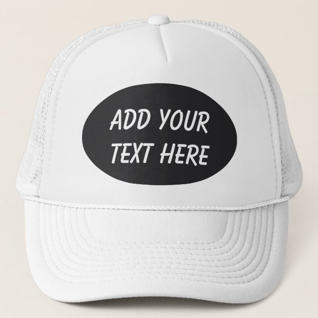 BONÉ ADICIONE SEU TEXTO HERE-HAT (Frente)