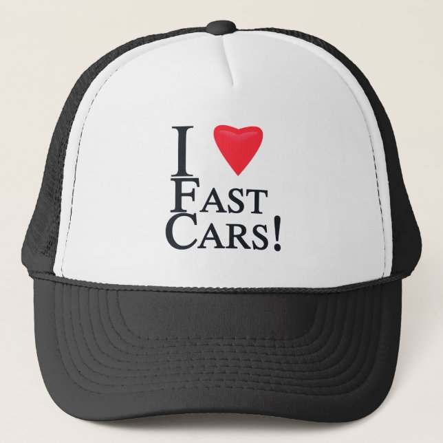 Boné Adoro Carros Rápidos! (Frente)