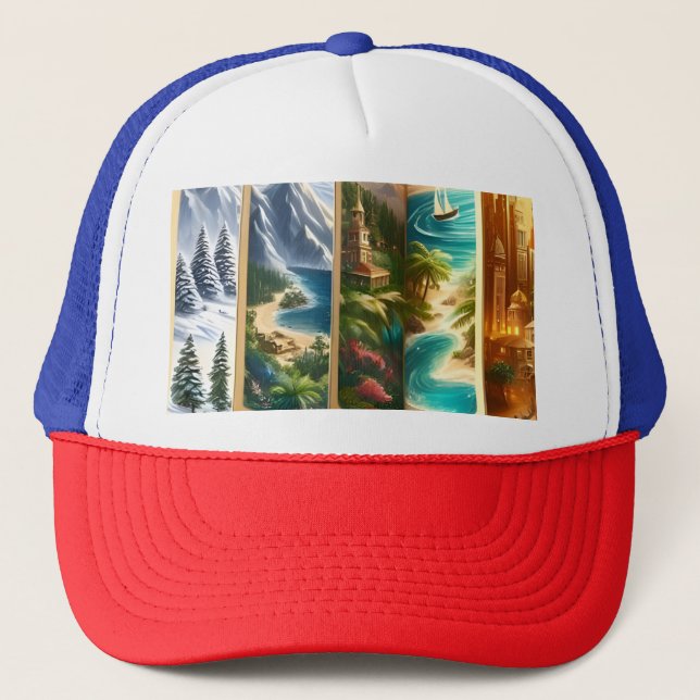 Boné Adventurer Trucker Hat do Zazzle (Frente)