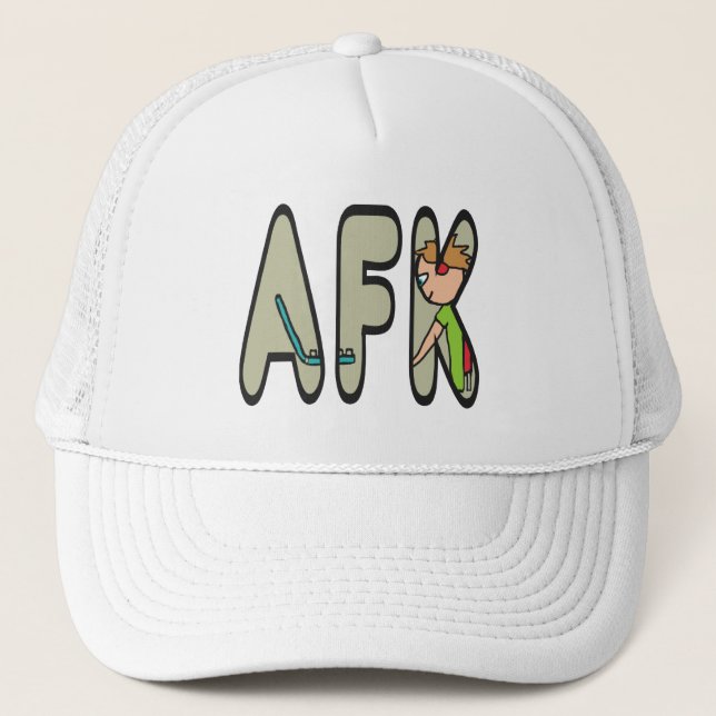 Boné AFK longe do teclado (Frente)