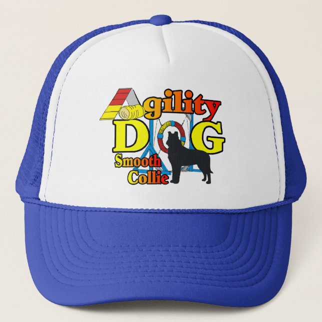 Boné agilidade de collie suave camisa presentes (Frente)