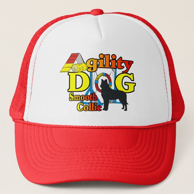 Boné agilidade de collie suave camisa presentes (Frente)