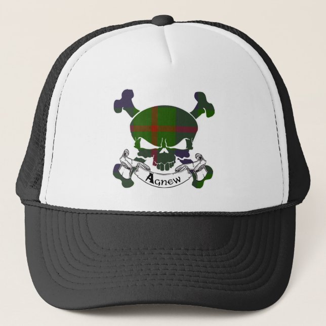 Boné Agnew Tartan Skull Hat (Frente)
