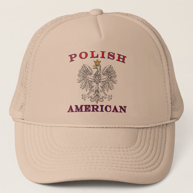 Boné Águia Branca Polonesa Americana (Frente)