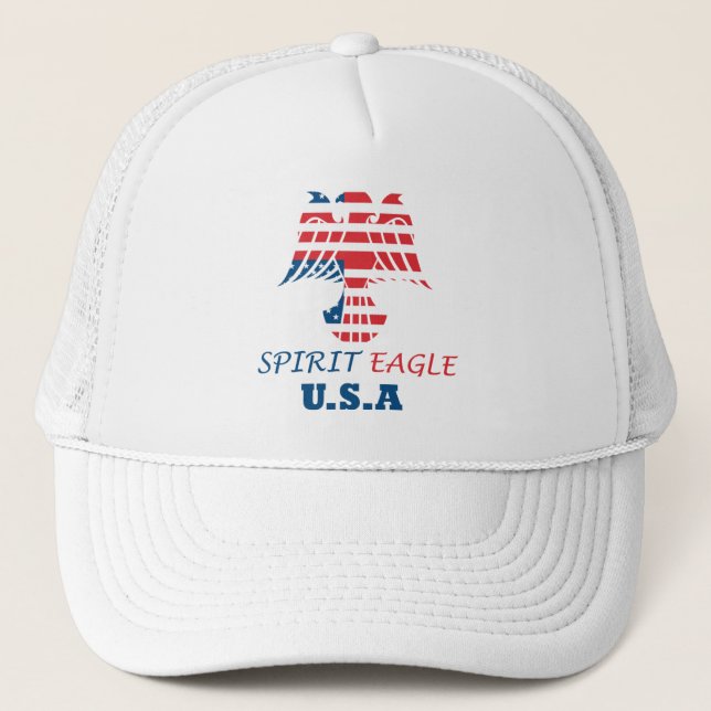 Boné águia espírito bandeira EUA (Frente)