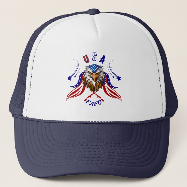 Boné Águia Patriótica USA FAFOTrucker Hat (Frente)