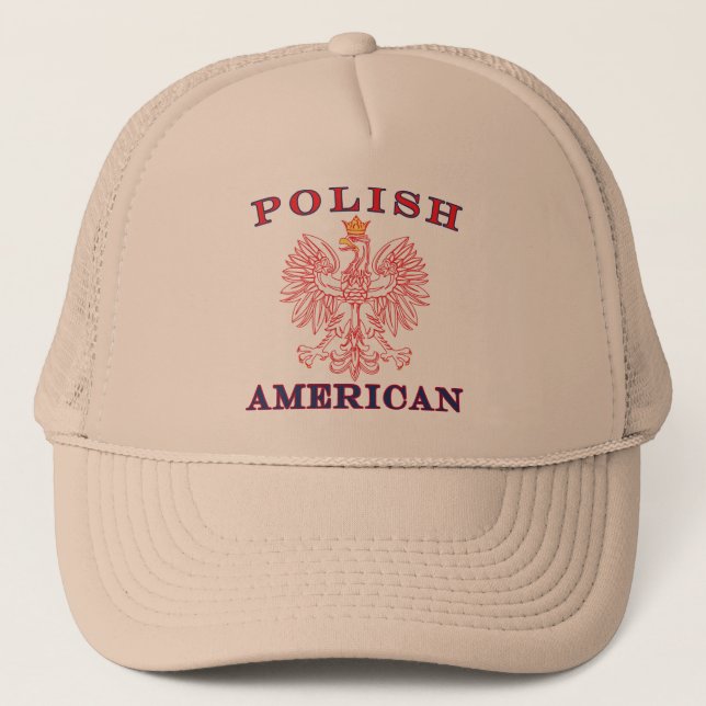 Boné Águia Vermelha Polonesa Americana (Frente)