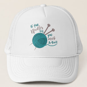 Boné Agulhas engraçadas de tricô de Piada  Yarn