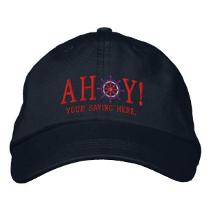 Boné AHOY! Bordado náutico dos cumprimentos