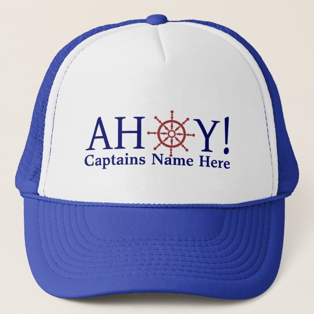 Boné Ahoy Capitães Personalizável (Frente)