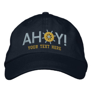 Boné Ahoy Navio Captain Wheel Personalizado