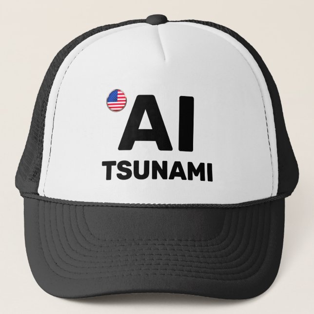Boné AI Tsunami™ Trucker Hat (Customize It!) (Frente)