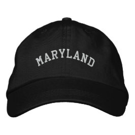 Boné Ajustável bordado de Maryland preto