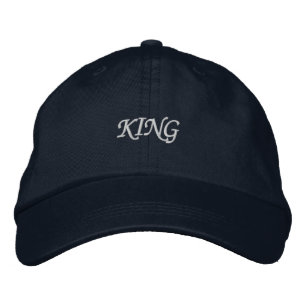 Boné Ajustável Navy King Text em Algodão Clássico