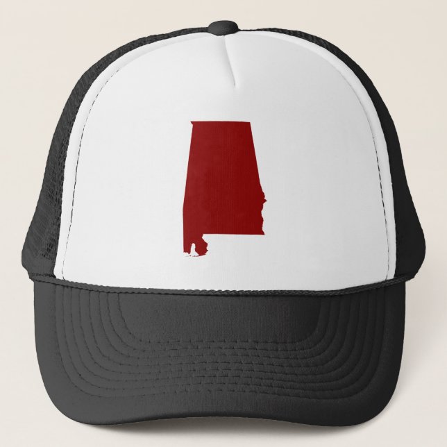 Boné Alabama em Forma Vermelho Escuro (Frente)