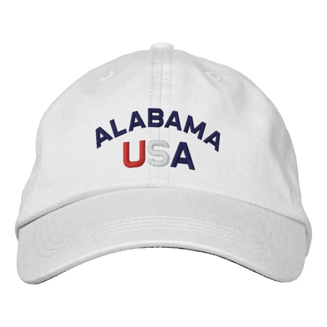 Boné Alabama EUA bordado White Hat (Frente)