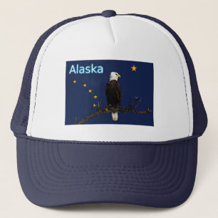 Boné Alaska Eagle And Flag