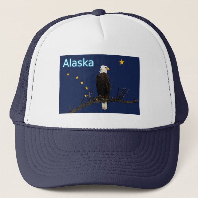 Boné Alaska Eagle And Flag (Frente)
