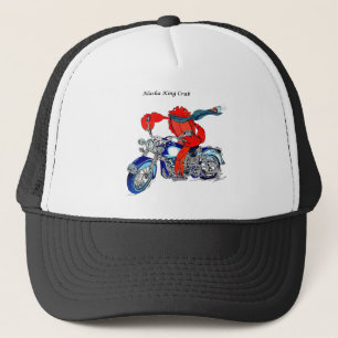 Boné Alaska King Crab em Motocicleta