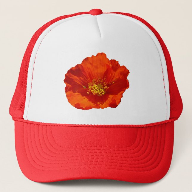 Boné Alaskan Red Poppy Colorful Flower (Frente)
