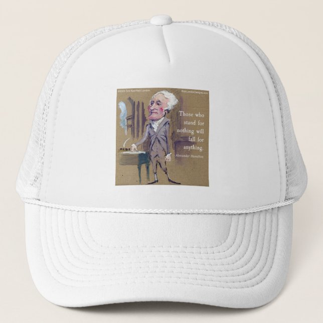 Boné Alexander Hamilton "Defenda Algo" Cita Mug (Frente)