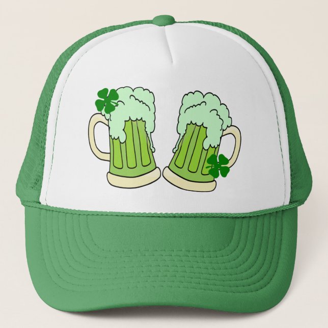 Boné Alfa verde do brinde da caneca de cerveja (Frente)