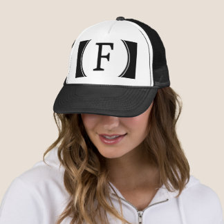 Boné Alfabeto Elegante F Malha-Cap Monograma Conjunto d