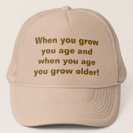 Boné Algo para pensar sobre envelhecer