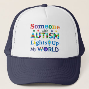 Boné Alguém com AUTISM acende meu mundo