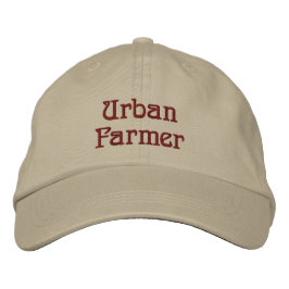 Boné Alicerçando Agricultor Urbano em Vermelho Maroon