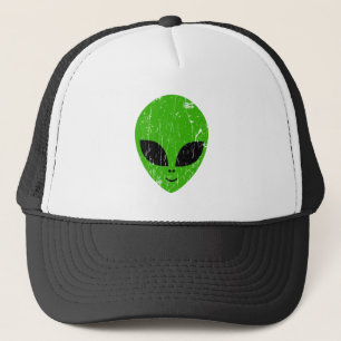 Boné alienígena verde da extraterra de ficção cient