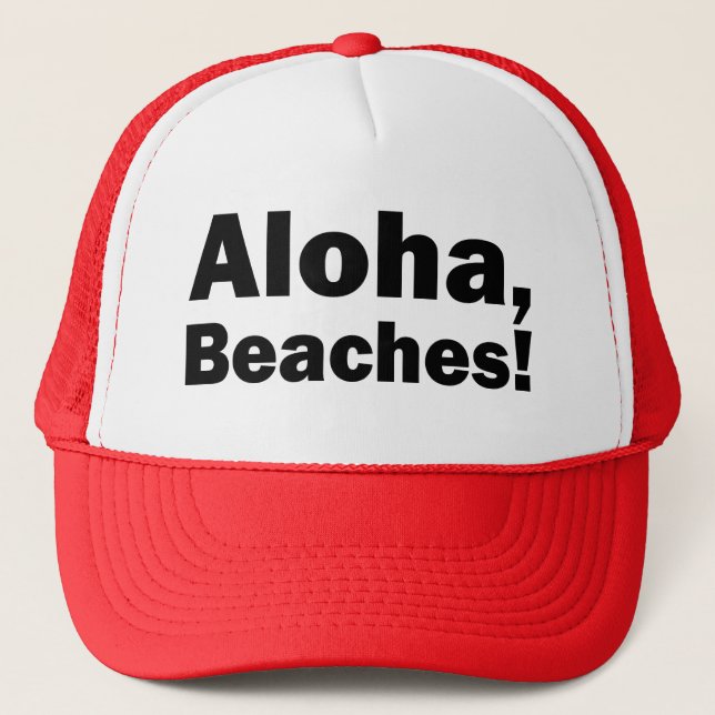 Boné Aloha chapéu engraçado do camionista das praias (Frente)
