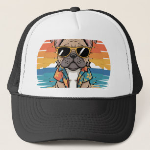 Boné Aloha Pup Bulldog Francês Legal Vibes de Praia