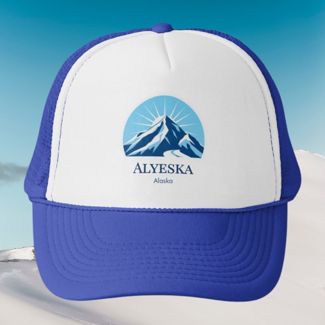 Boné Alyeska Alaska ski resort vacation Hat (Criador carregado)