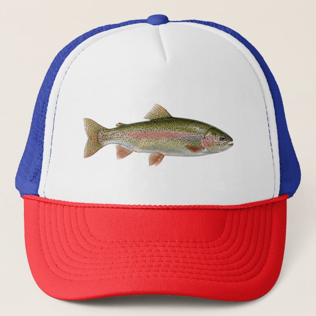 Boné Amante da Pesca – Design de Pesca de Truta (Frente)
